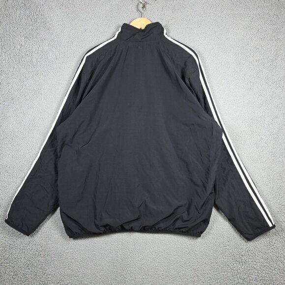Vintage Adidas Track Jacket Large Black 3 Stripe 06 Y2K Clima 365 Mesh Lined Zip - Picture 5 of 15
